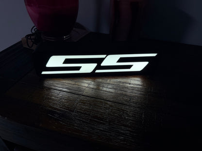 Chevy SS Super Sports Badge - LED Light up artwork / Illuminated Wall Art / LED Display