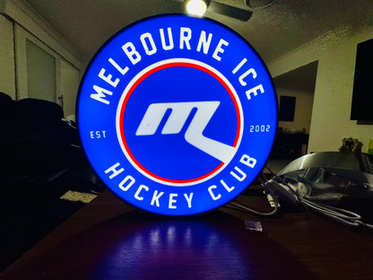 Melbourne Ice - Ice Hockey Team - LED Light Up Logo/Sign