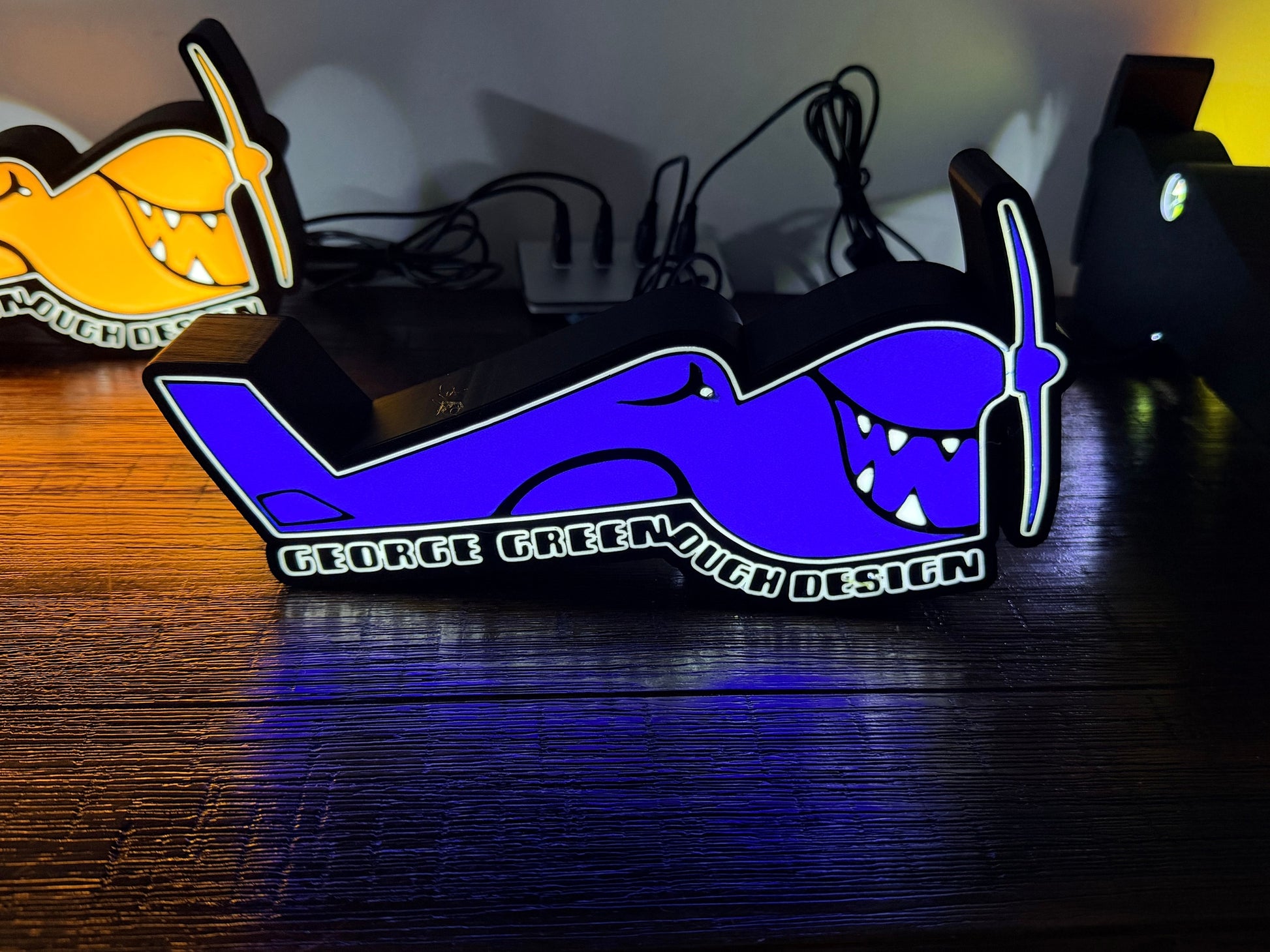 George Greenough Designs - Surfboard Designer Logo - LED Light up logo / Sign