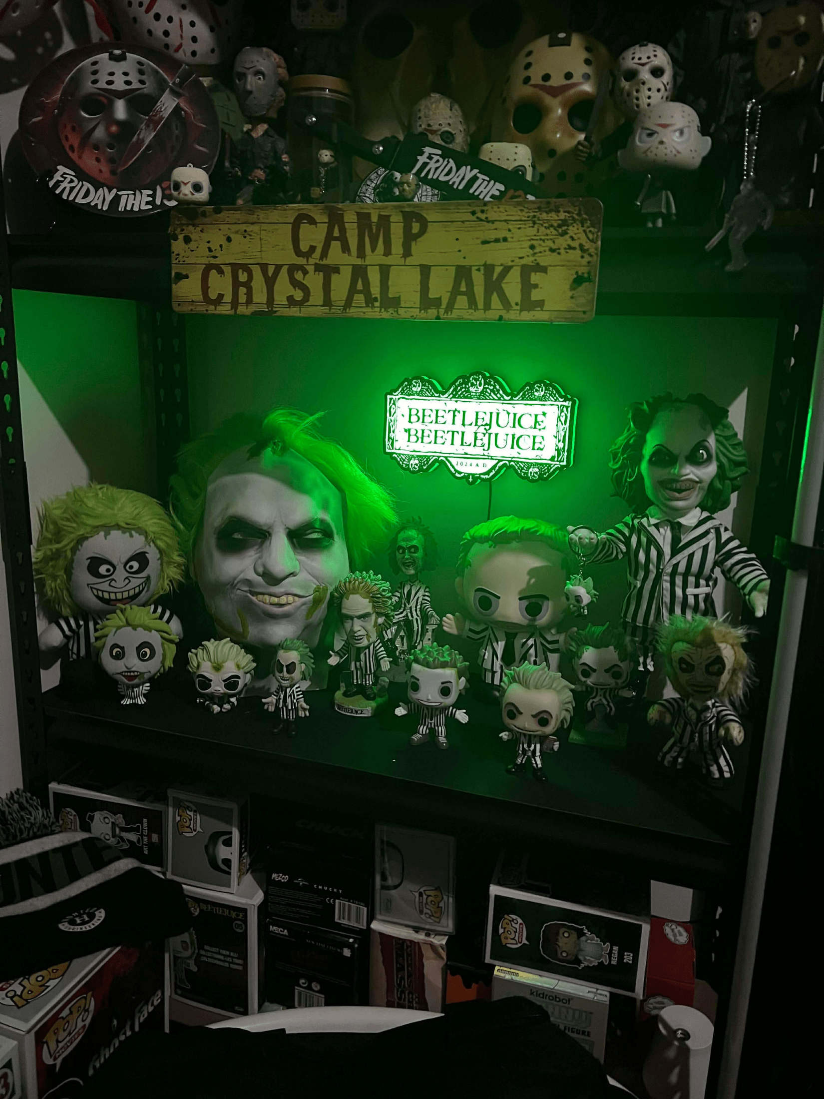 Beetlejuice, Beetlejuice - Vivid Bright Green - LED Light up sign / LED night light - USB Powered