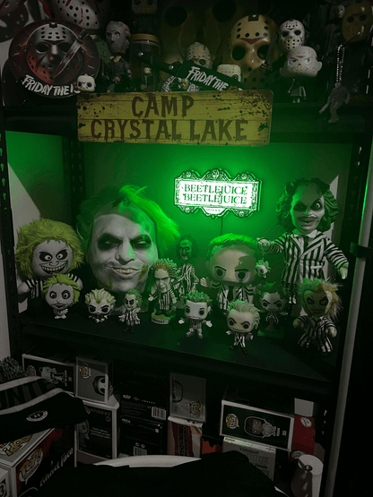 Beetlejuice, Beetlejuice - Vivid Bright Green - LED Light up sign / LED night light - USB Powered