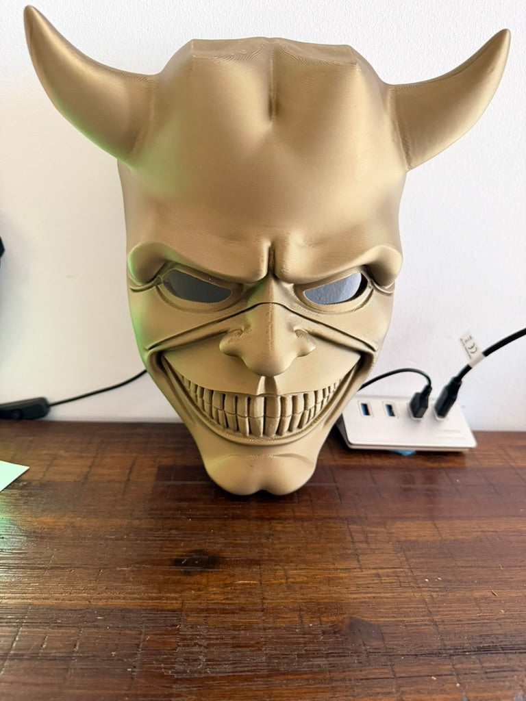 The Grabber cosplay mask front view - full face horror collectible