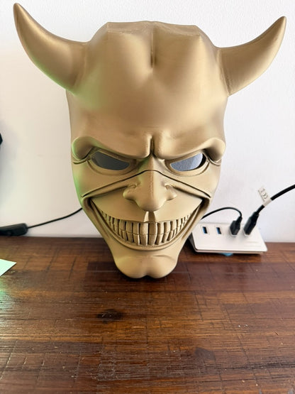 The Grabber cosplay mask front view - full face horror collectible