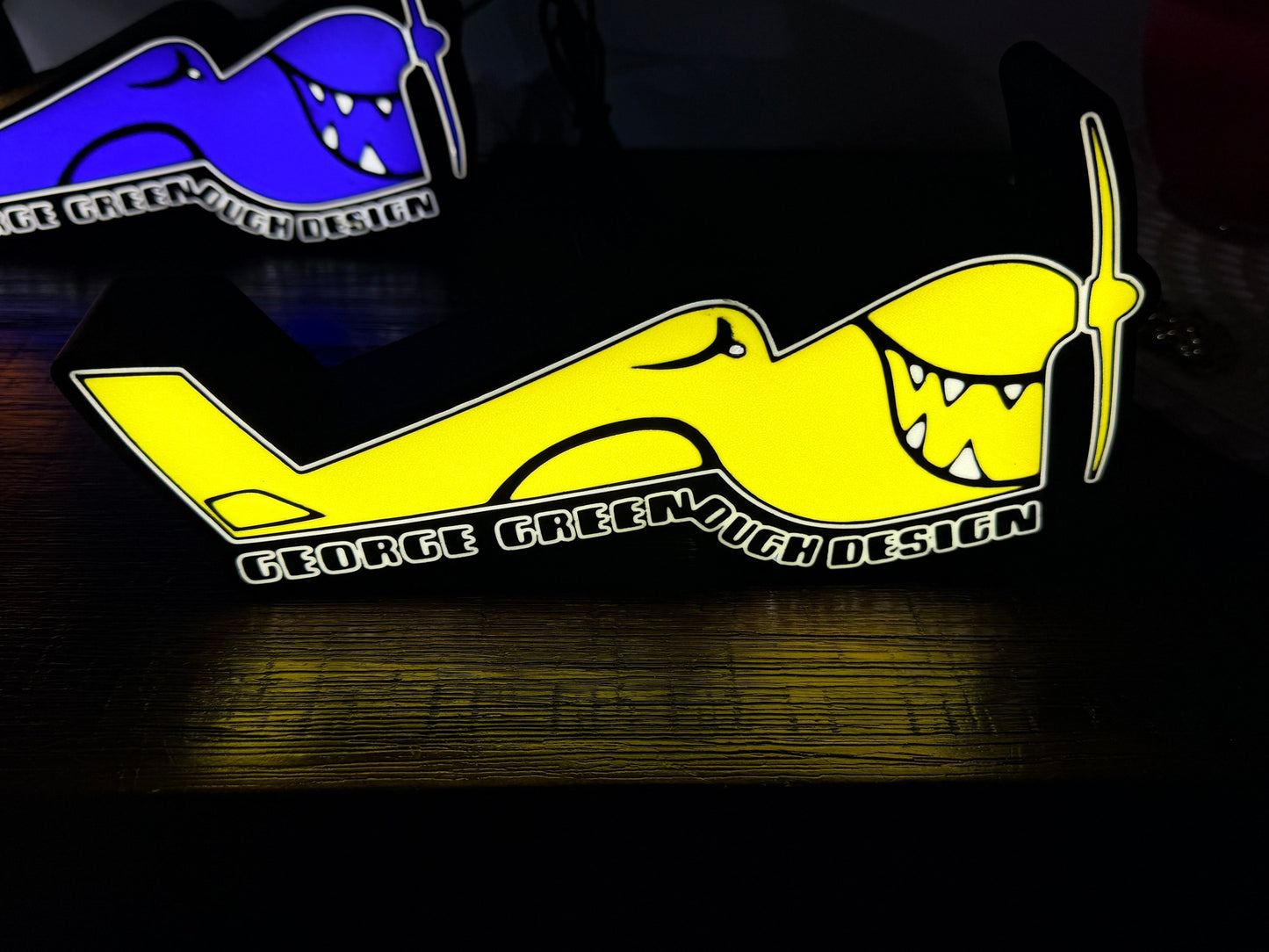 George Greenough Designs - Surfboard Designer Logo - LED Light up logo / Sign