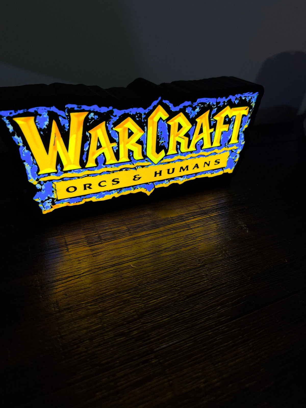 Warcraft 1: Orcs & Humans Original Game Logo LED Light up sign / wall art