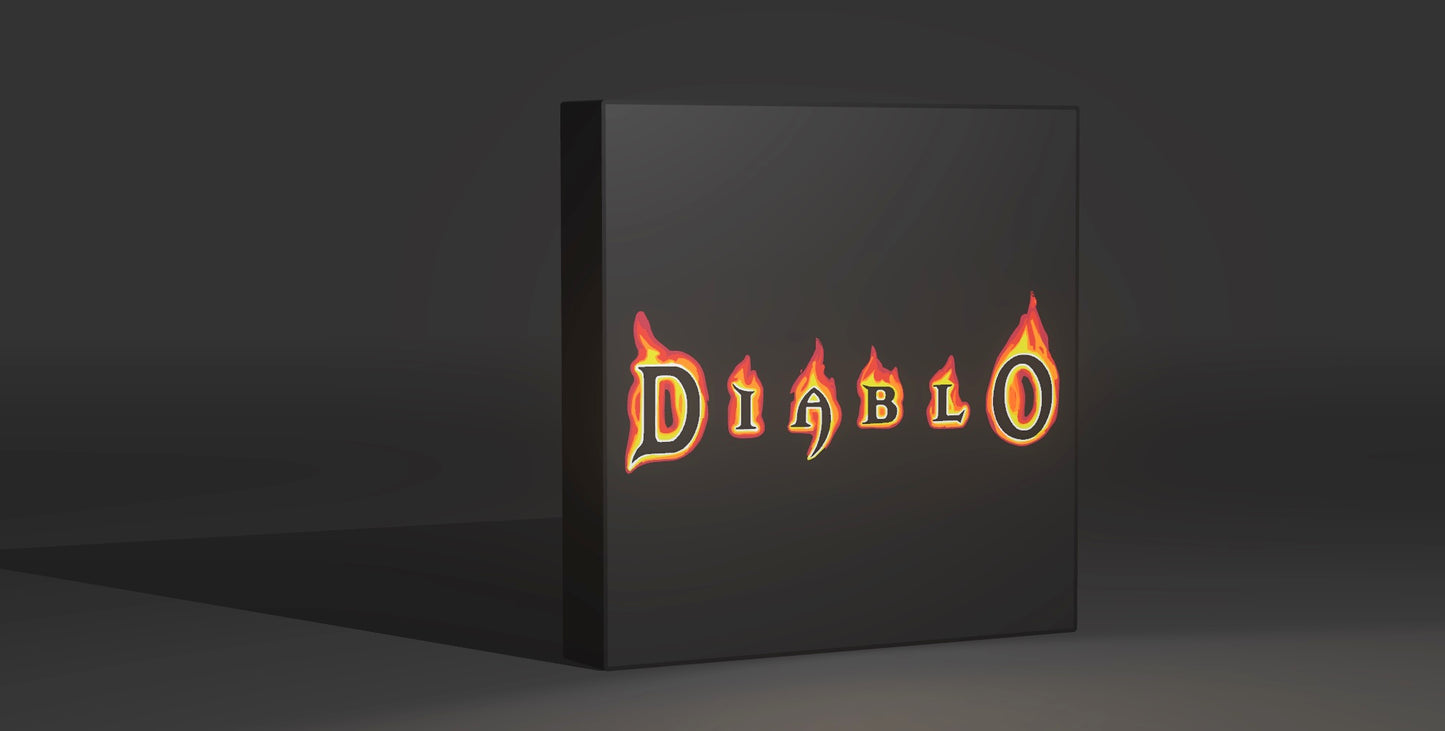 Diablo 1: Original Game Logo LED Light up sign / wall art