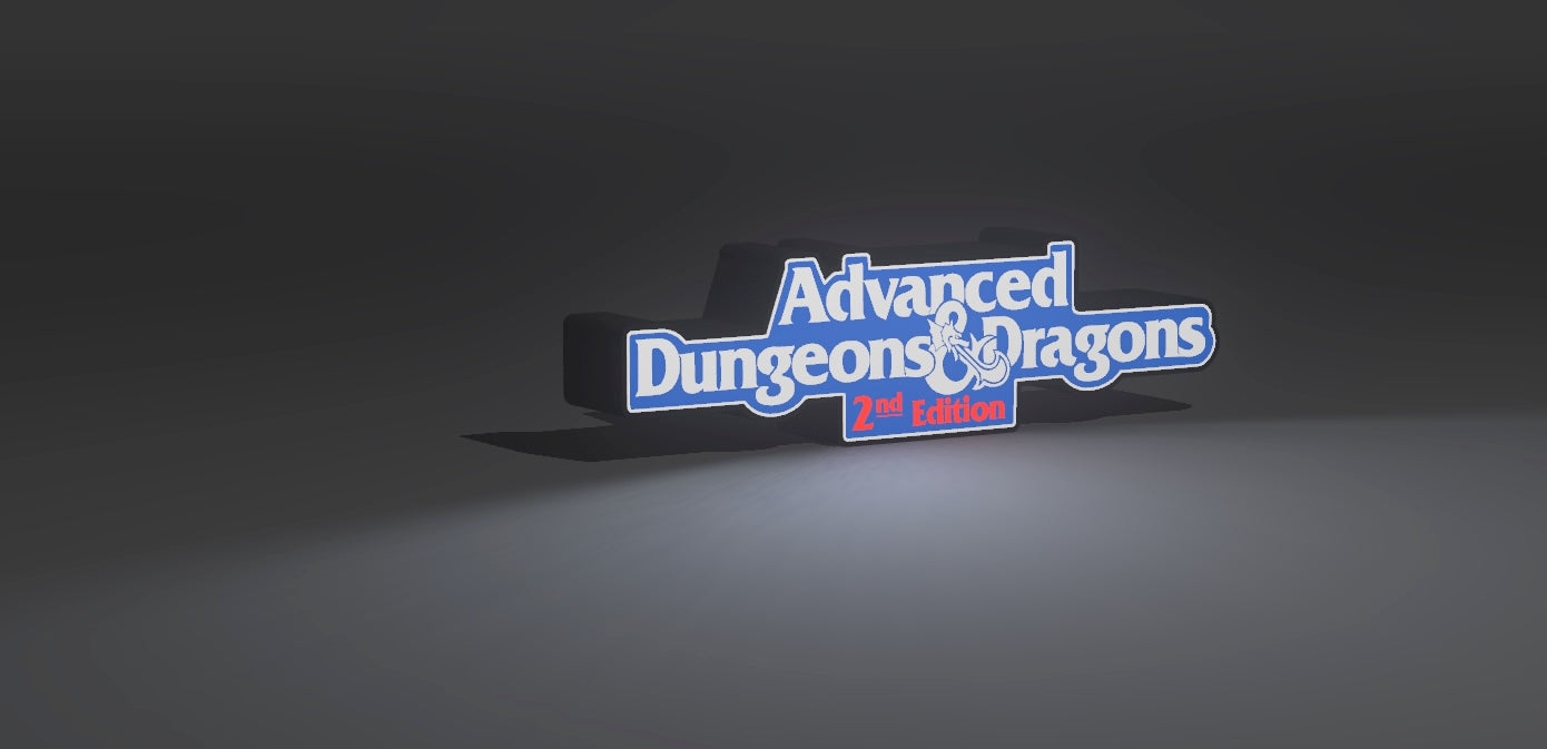 Dungeons & Dragons - LED Light up Sign / Wall Art