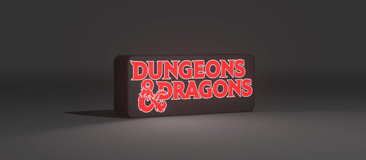 Dungeons & Dragons - LED Light up Sign / Wall Art