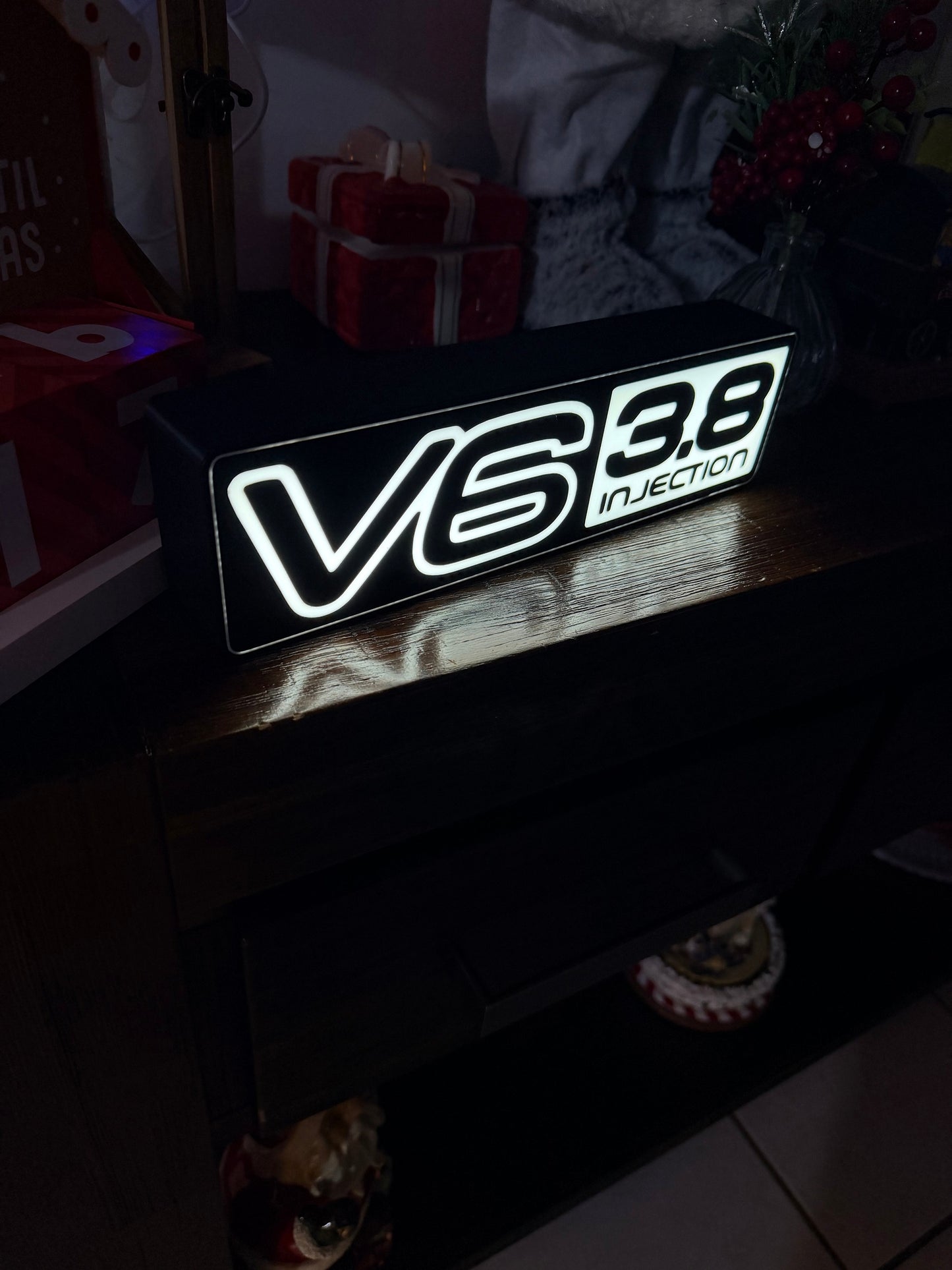 Holden VT VY V6 3.8 Injection Badge - LED Light up artwork / Illuminated Wall Art / LED Display