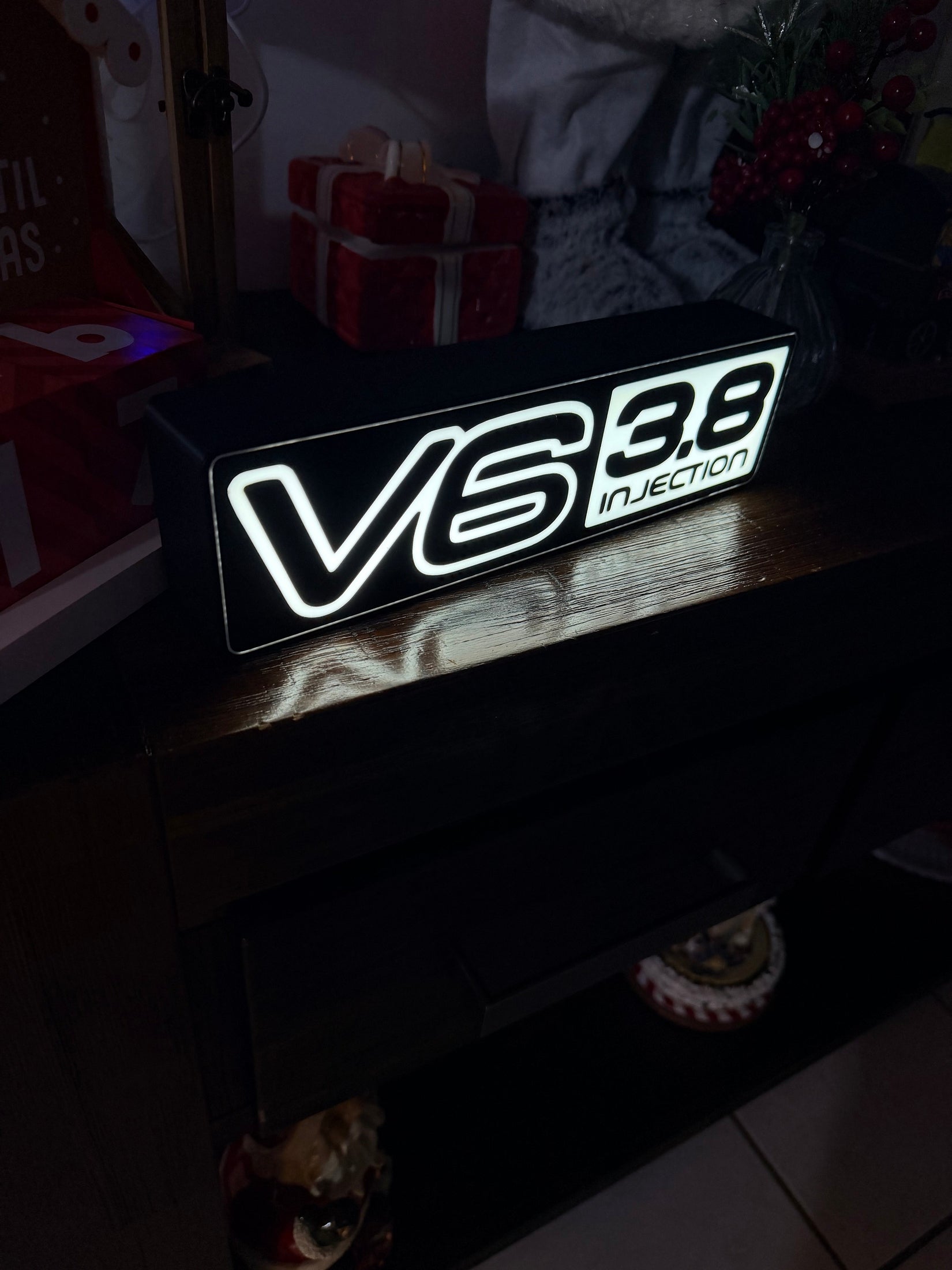 Holden VT VY V6 3.8 Injection Badge - LED Light up artwork / Illuminated Wall Art / LED Display