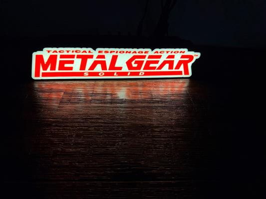 Metal Gear Solid - LED Light up artwork / Wall Art / Sign
