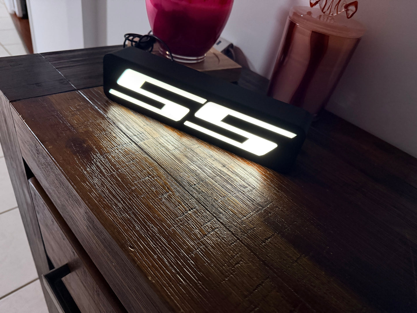 Chevy SS Super Sports Badge - LED Light up artwork / Illuminated Wall Art / LED Display