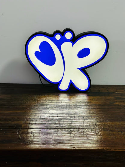 Light Up Sign: Olivia Rodrigo - Purple Heart Logo - USB Powered LED Art