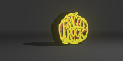 Fraggle Rock LED Light-Up Sign | Jim Henson's Fraggle Rock Logo Wall Art | Plank or Rock-Cutout Style | Retro 80s Puppet Show Night Light | Muppets Collector Gift