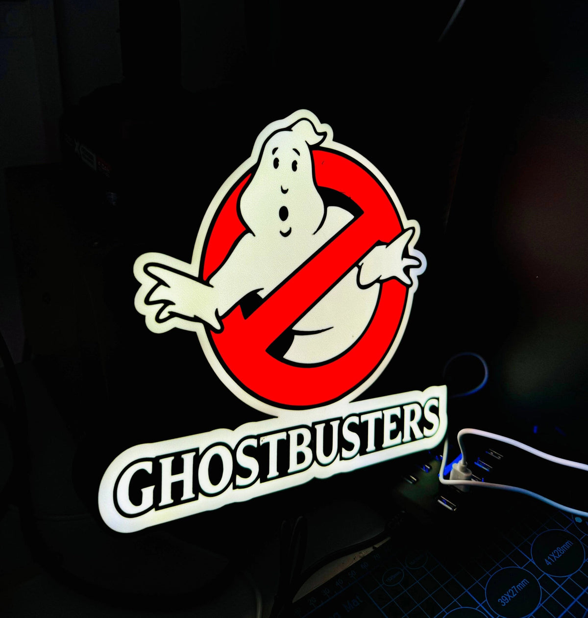 Ghostbusters LED Light up logo/Sign Wall Art!