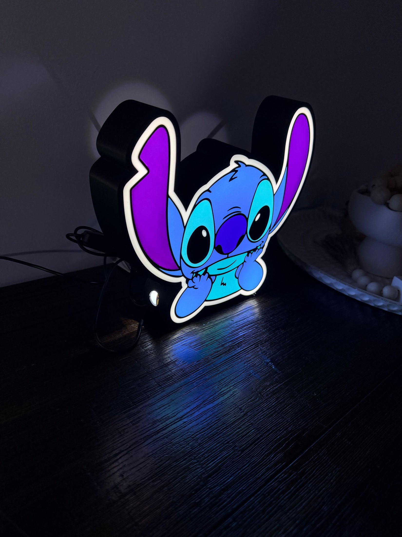 Light up Stitch! USB Powered, bright LED night LED light sign!