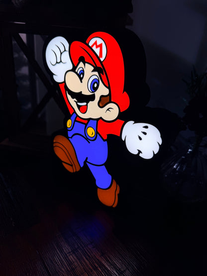 Mario LED Display Sign - Jump Into Illuminated Gaming Glory!