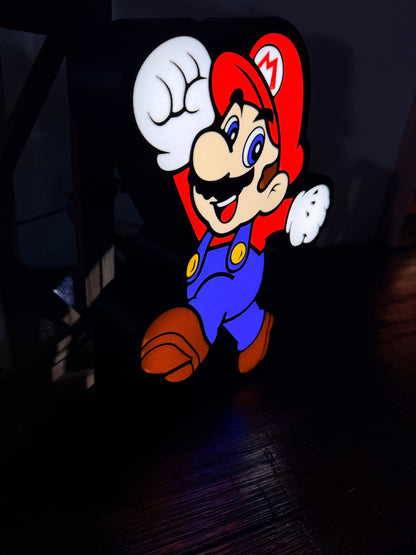 Mario LED Display Sign - Jump Into Illuminated Gaming Glory!