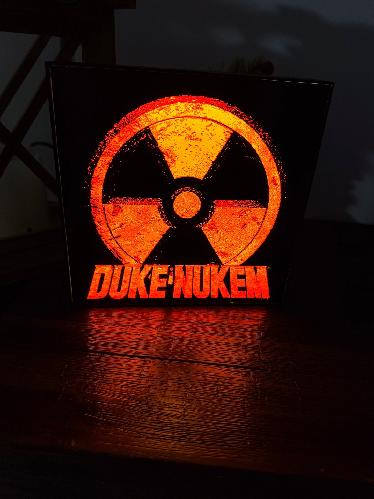 Duke Nukem 3D LED Light up logo / Sign - Great Depth Effect & detail - USB powered, LED Lit!