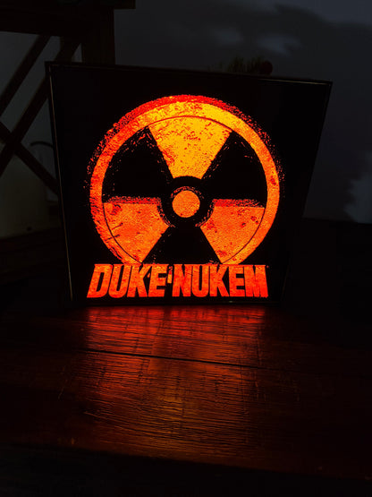 Duke Nukem 3D LED Light up logo / Sign - Great Depth Effect & detail - USB powered, LED Lit!