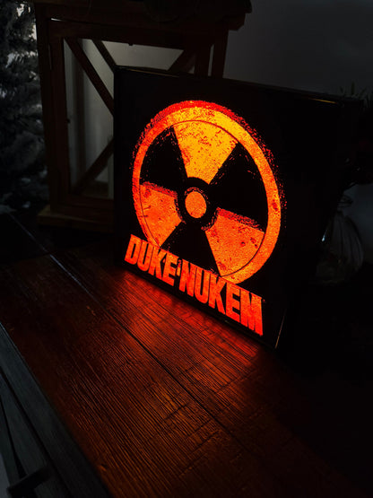 Duke Nukem 3D LED Light up logo / Sign - Great Depth Effect & detail - USB powered, LED Lit!