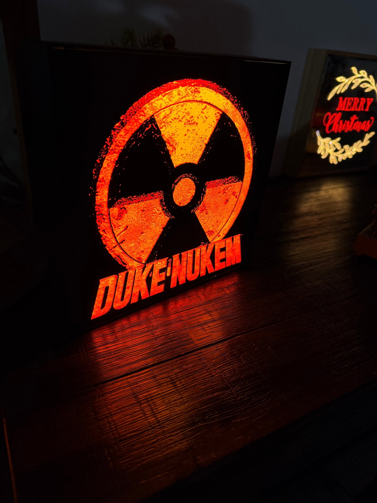 Duke Nukem 3D LED Light up logo / Sign - Great Depth Effect & detail - USB powered, LED Lit!
