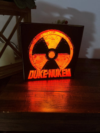 Duke Nukem 3D LED Light up logo / Sign - Great Depth Effect & detail - USB powered, LED Lit!