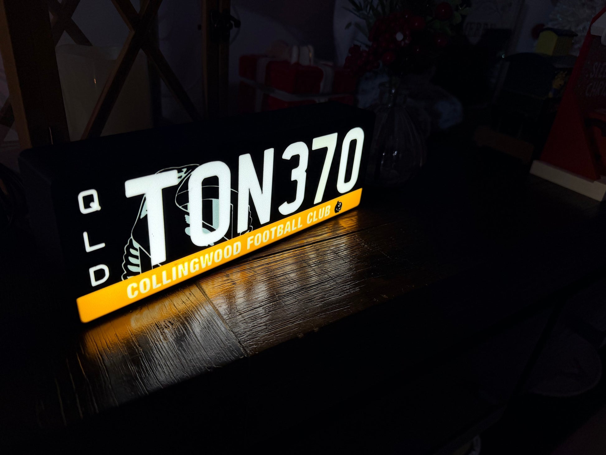 Custom Number / License Plate - LED Light up sign / Wall Art - Your Unique Car Registration!