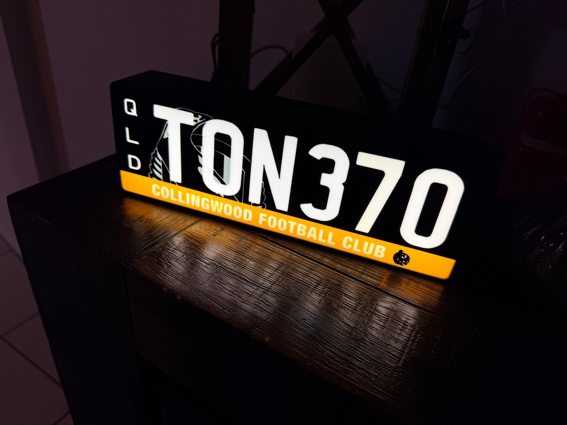 Custom Number / License Plate - LED Light up sign / Wall Art - Your Unique Car Registration!