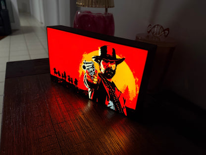 Red Dead Redemption II Logo - LED Light up Wall Sign / Wall Art