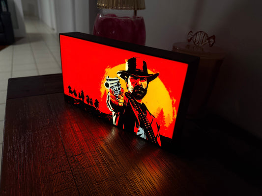 Red Dead Redemption II Logo - LED Light up Wall Sign / Wall Art