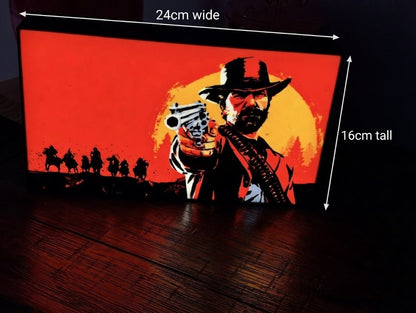 Red Dead Redemption II Logo - LED Light up Wall Sign / Wall Art