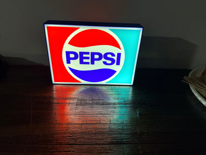 Pepsi Logo - Classic, 2010's, Modern - LED Light Up Sign - USB Powered