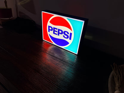 Pepsi Logo - Classic, 2010's, Modern - LED Light Up Sign - USB Powered