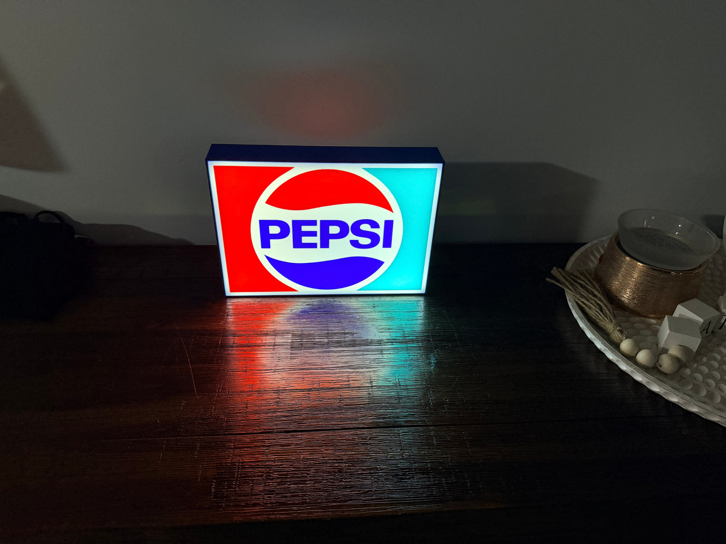 Pepsi Logo - Classic, 2010's, Modern - LED Light Up Sign - USB Powered