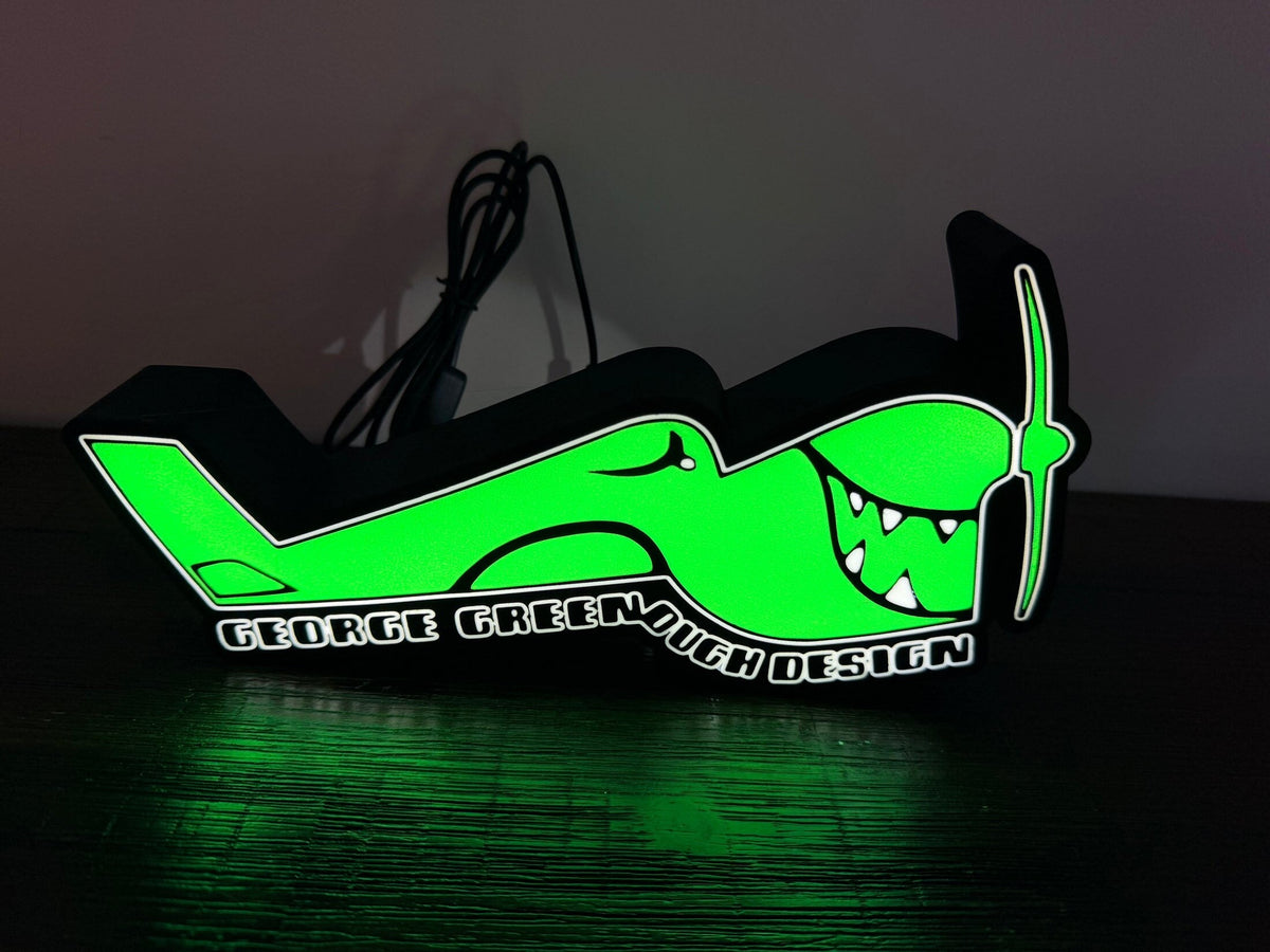 George Greenough Designs - Surfboard Designer Logo - LED Light up logo / Sign