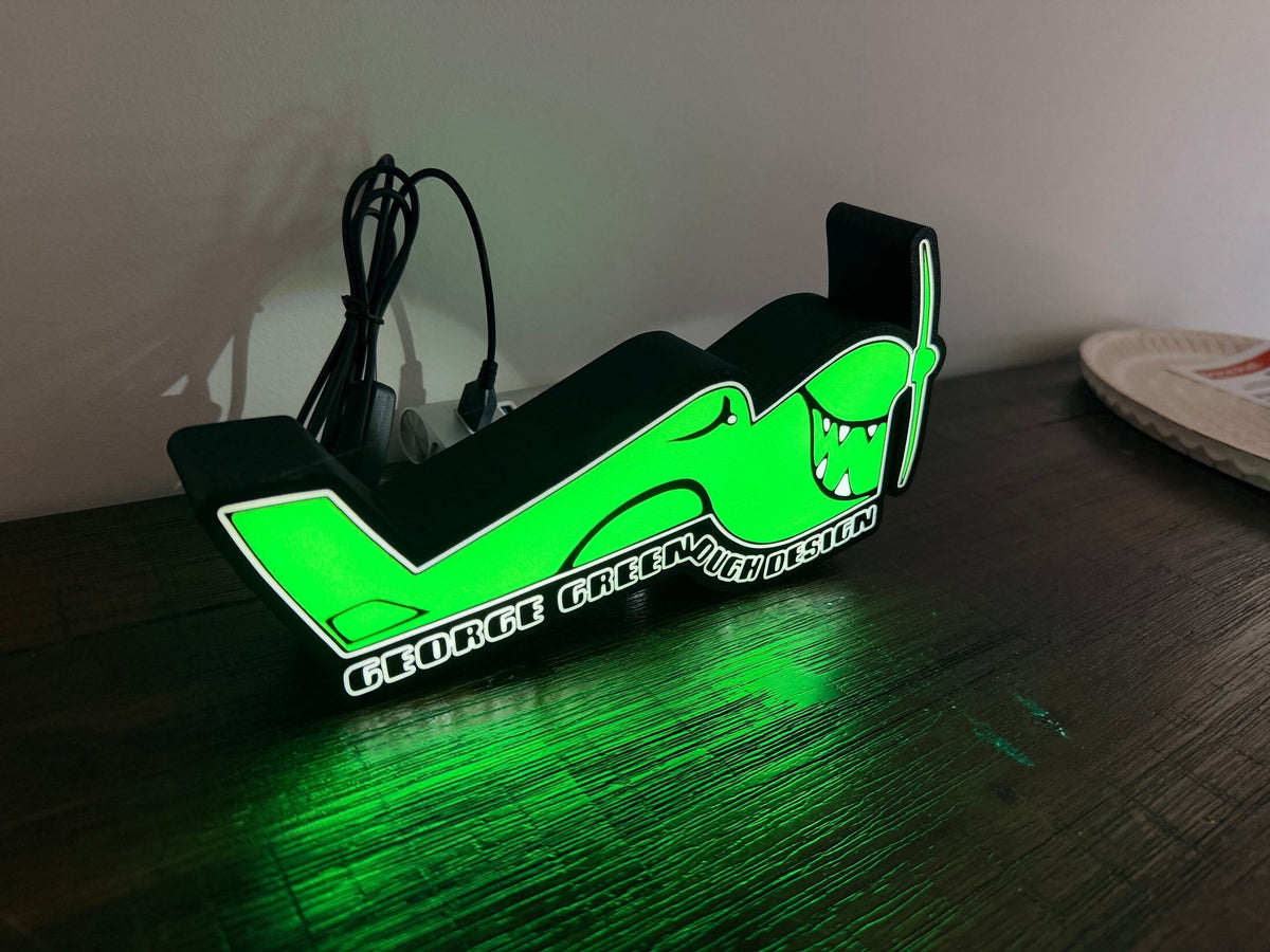 George Greenough Designs - Surfboard Designer Logo - LED Light up logo / Sign