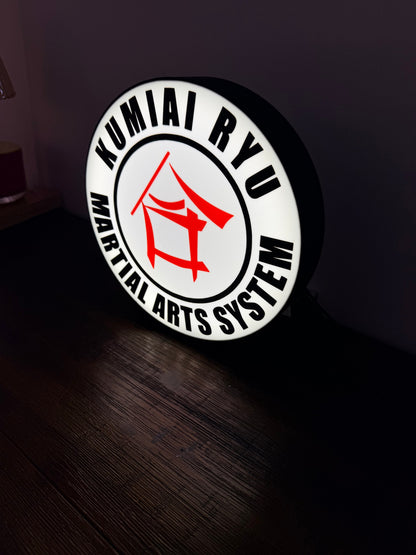 Kumiai Ryu Martial Arts System - KRMAS Logo - LED Light Up Sign / Wall Art