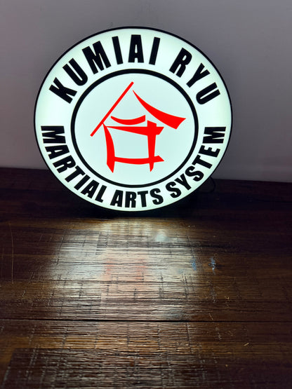 Kumiai Ryu Martial Arts System - KRMAS Logo - LED Light Up Sign / Wall Art