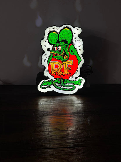 Rat Fink - LED Light up artwork / Wall Art / Sign