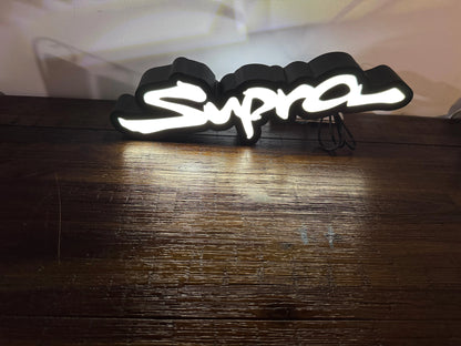 Toyota Supra Logo - Light Up Artwork / Wall Art / Sign