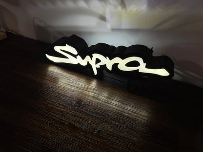 Toyota Supra Logo - Light Up Artwork / Wall Art / Sign