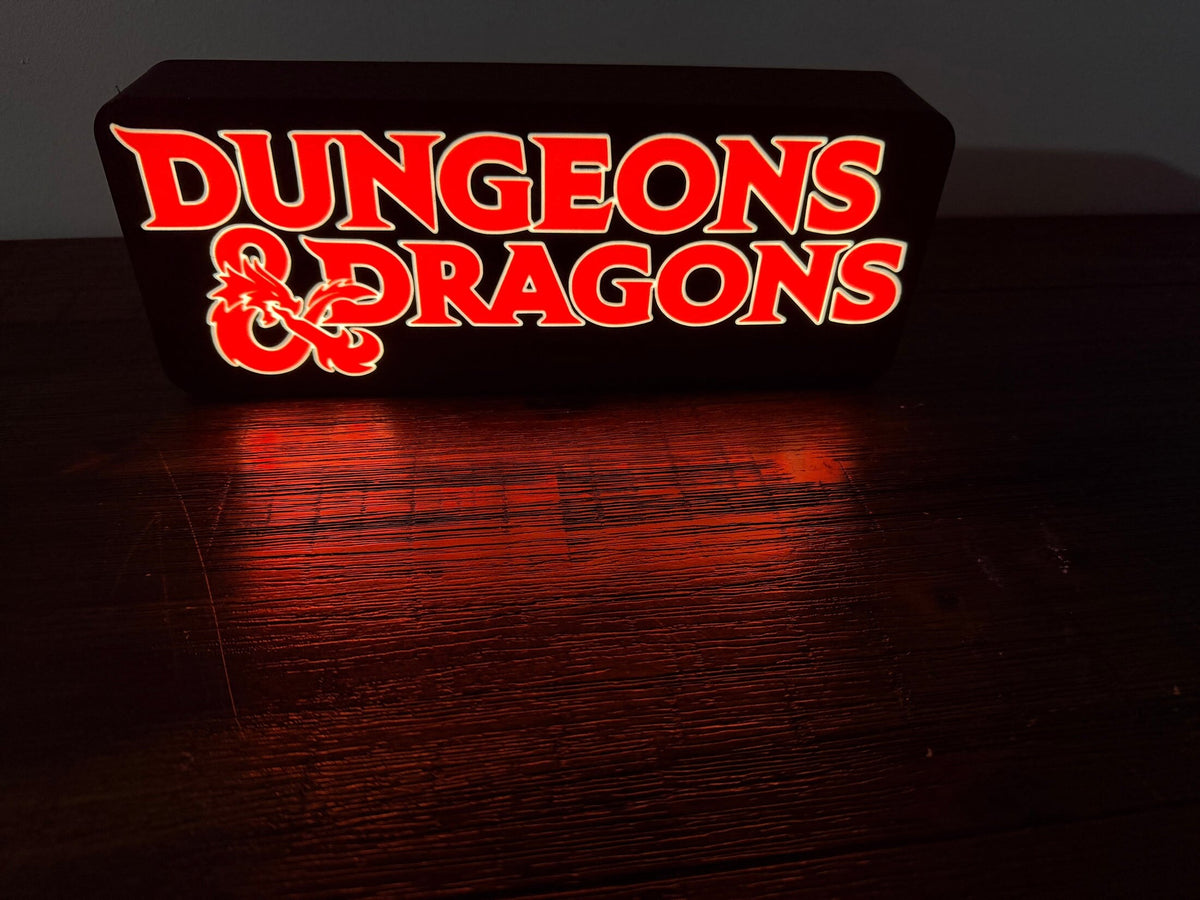 Dungeons & Dragons - LED Light up Sign / Wall Art