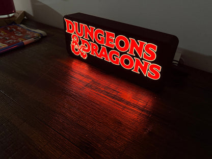 Dungeons & Dragons - LED Light up Sign / Wall Art