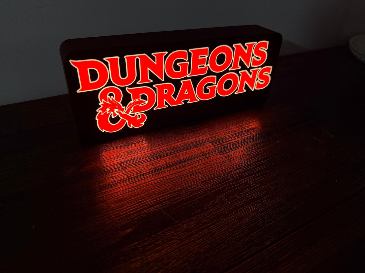 Dungeons & Dragons - LED Light up Sign / Wall Art