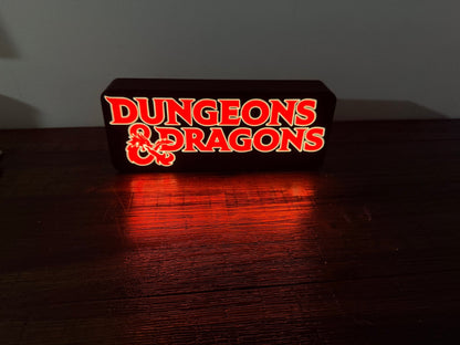 Dungeons & Dragons - LED Light up Sign / Wall Art