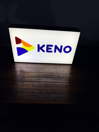 KENO Logo - LED Light up Wall Sign / Wall Art