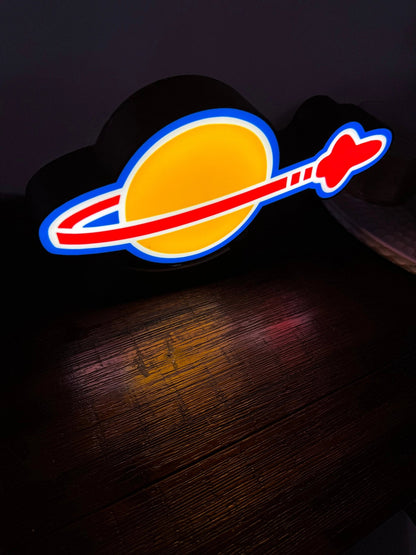 LEGO Space Logo - LED Light up artwork / Wall Art / Sign