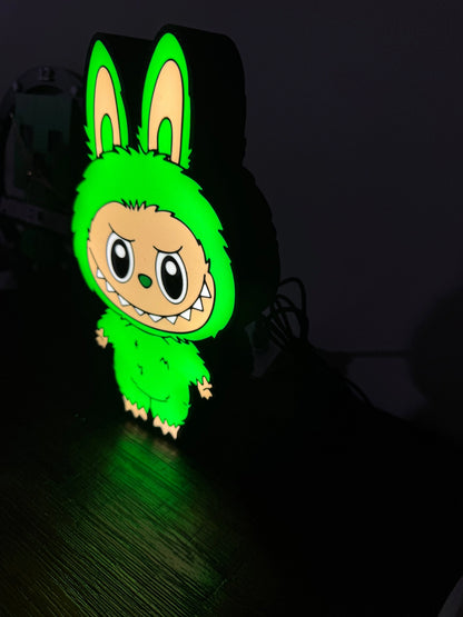 Bright Lit - Labubu Doll Illiuminated LED night light / LED Light up wall art / Sign