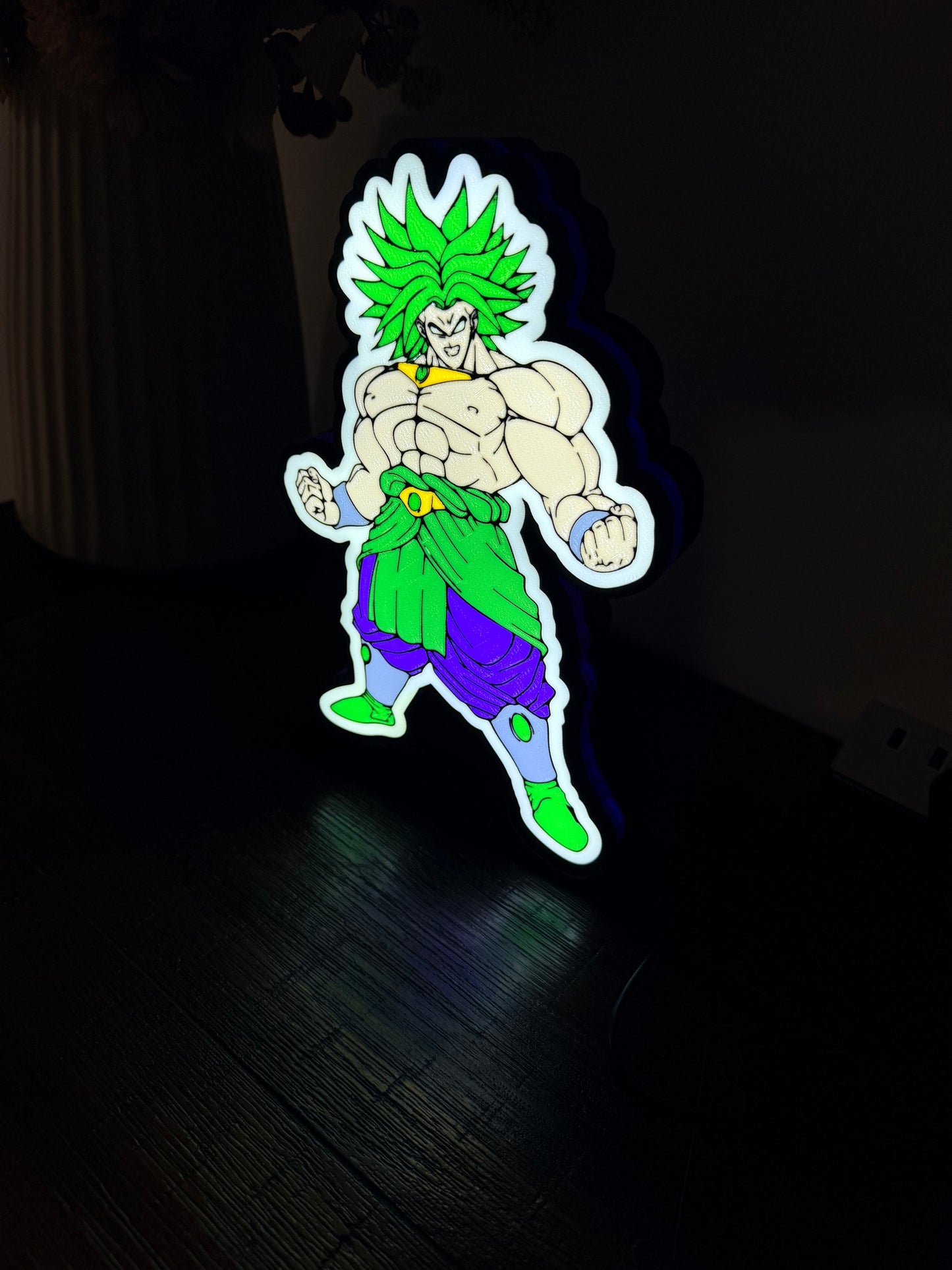 Broly - Full Power - Dragon Ball Z - LED Light up sign / Wall Art / LED night light
